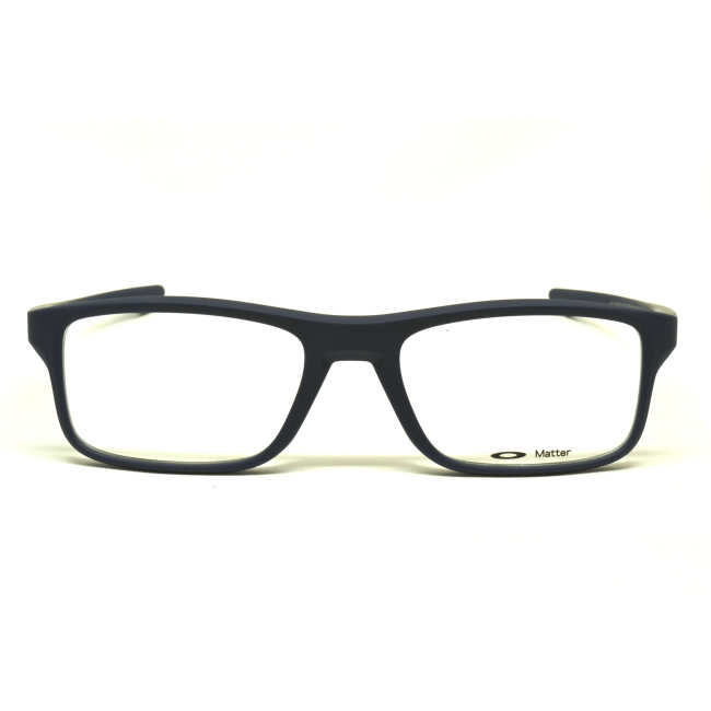 Oakley OX 8081 PLANK 2.0 col. 03 è una montatura da vista in acetato blu gommato e calibro 53.