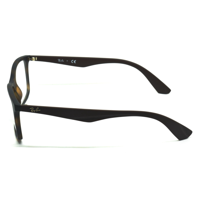 Ray-Ban RB 7047 col. 5573 è una montatura da vista in acetato marrone tartarugato satinato e calibro 54.