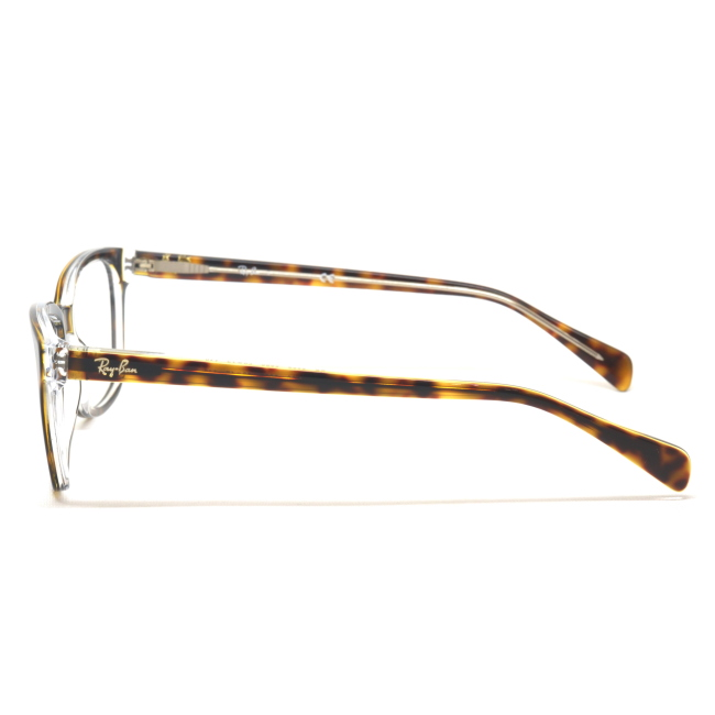 Ray-Ban Vista RB 5362 col. 5082 è una montatura da vista in acetato marrone tartarugato, interno trasparente e calibro 52.