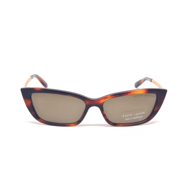 Ralph Lauren RL 8173 col. 5007/73 è un occhiale da sole in acetato marrone tartarugato e calibro 55.