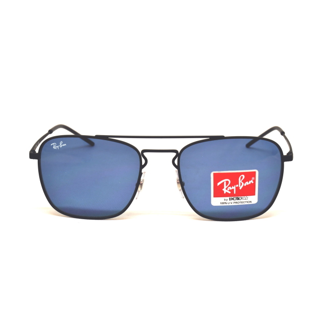 Ray-Ban RB 3588 col. 9014/80 è un occhiale da sole in acetato nero satinato e calibro 55.