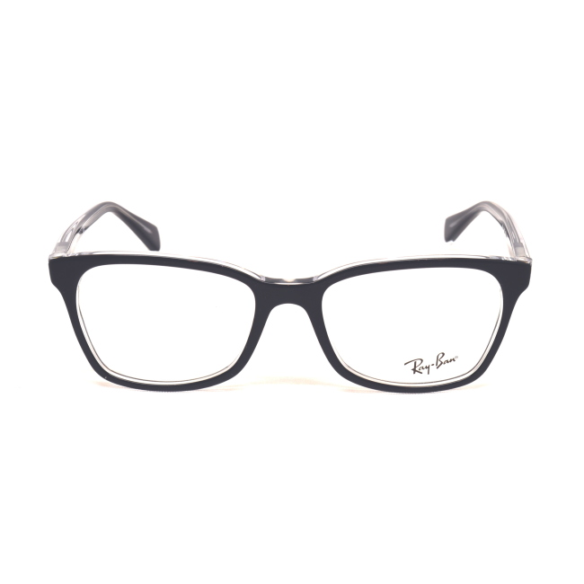 Ray-Ban Vista RB 5362 col. 2034 è una montatura da vista in acetato nero interno trasparente e calibro 52.