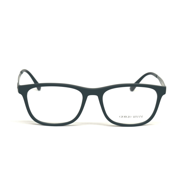 Giorgio Armani AR 7165 col. 5063 è una montatura da vista in acetato nero satinato e calibro 55.