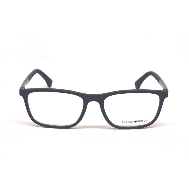 Emporio Armani EA 3069 col. 5001 è una montatura da vista in acetato nero satinato e calibro 53.