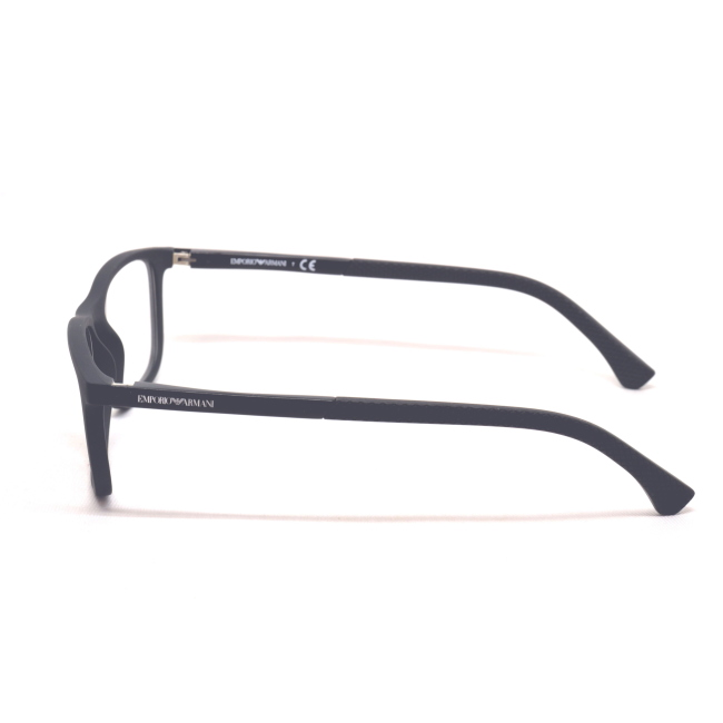 Emporio Armani EA 3069 col. 5001 è una montatura da vista in acetato nero satinato e calibro 53.