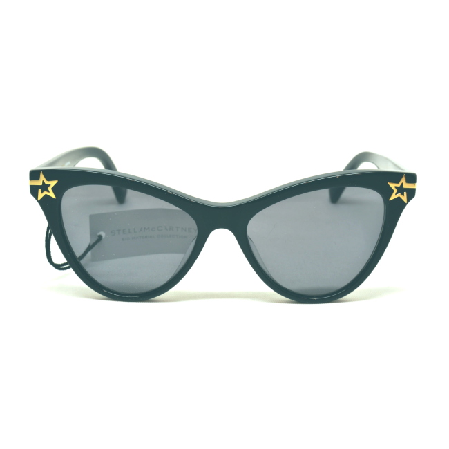 Stella McCartney SC 0212 S col. 001 è un occhiale da sole in acetato nero lucido e calibro 52.