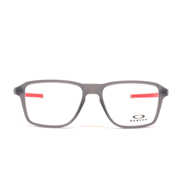 Oakley OX 8166 03 54 col. 03 è una montatura da vista in acetato grigio fumo satinato e calibro 54.