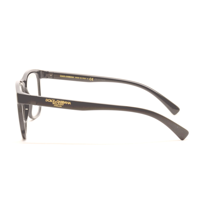 Dolce & Gabbana DG 5047 col. 501 è una montatura da vista in acetato nero lucido e calibro 54.