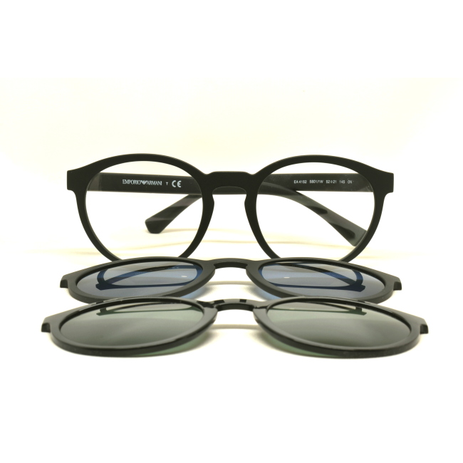 Emporio Armani EA 4152 + CLIP Col. 58011W Cal.52 New Occhiali da Vista-Eyeglasses