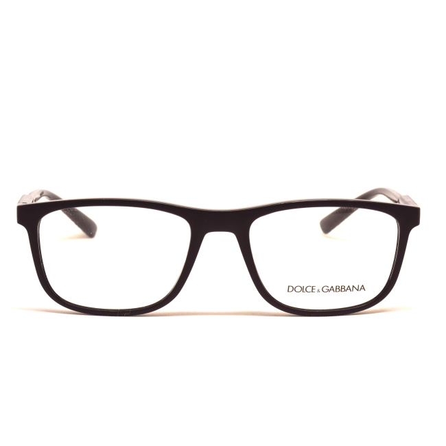 Dolce & Gabbana DG 5062 col. 2525 è una montatura da vista in acetato nero satinato e calibro 55.
