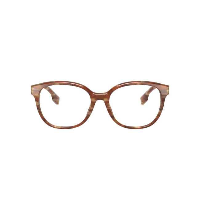 Burberry B 2332 col. 3915 è una montatura da vista in acetato marrone tartarugato chiaro e calibro 52.