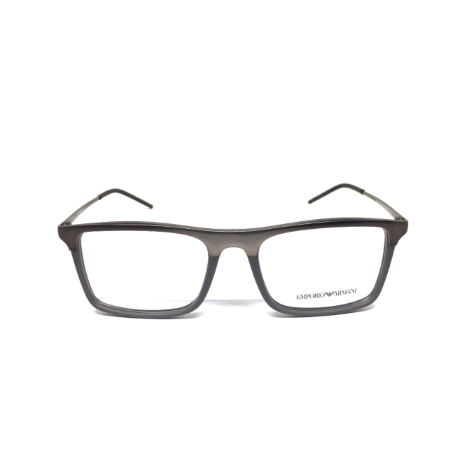 Emporio Armani EA 1058 col. 3003 è una montatura da vista in acetato grigio satinato con ciliare in metallo e calibro 53.