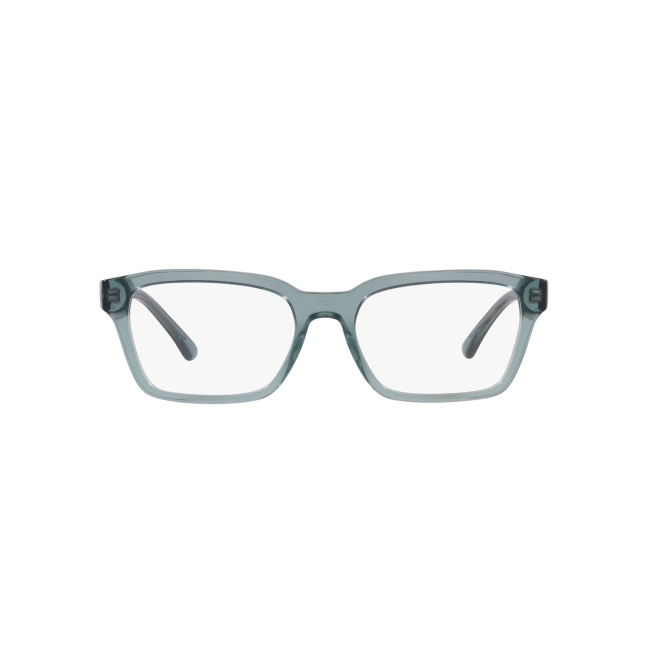 Emporio Armani EA 3192 col. 5911 è una montatura da vista in acetato blu chiaro trasparente e calibro 55.