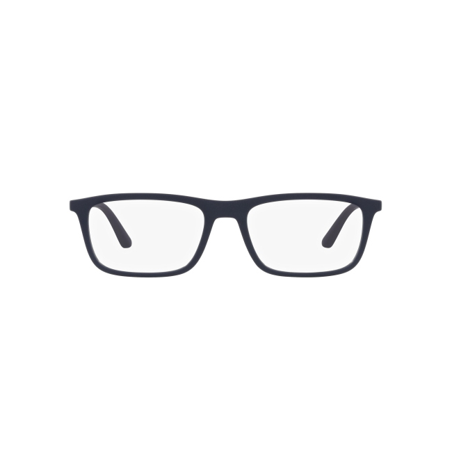 Emporio Armani EA 4160 + 2 CLIP col. 5088/1W è una montatura da vista da uomo in acetato blu opaco, forma rettangolare, calibro 55, con due clip-on abbinati.