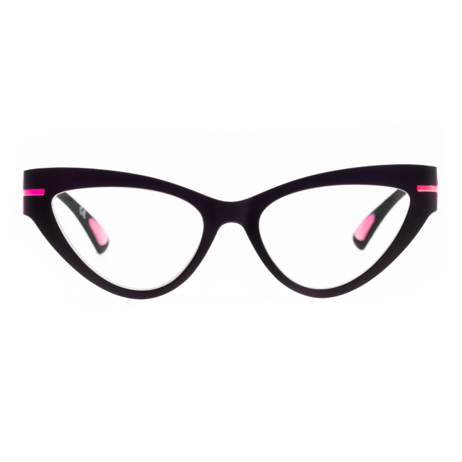 Airdp Style ANGELINA col. c1 è un occhiale da sole in acetato nero satinato e calibro 53.