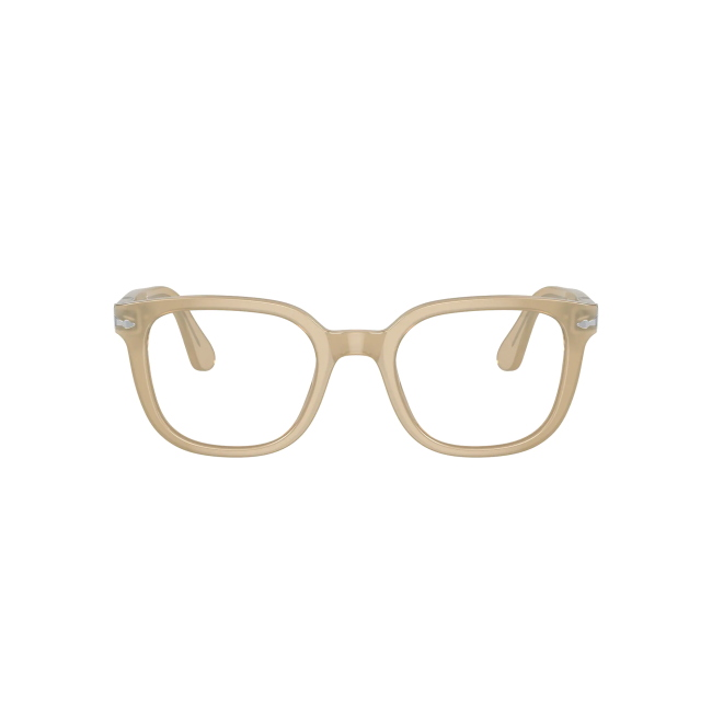 Persol PO 3263-V col. 1169 è una montatura da vista in acetato champagne trasparente e calibro 50.