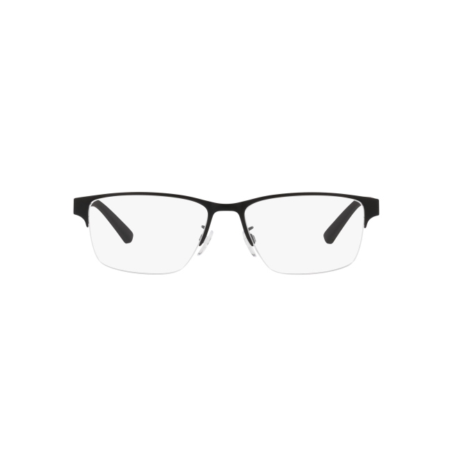 Emporio Armani EA 1138 col. 3001 è una montatura da vista da uomo in metallo nero opaco, dalla forma pillow e calibro 56.