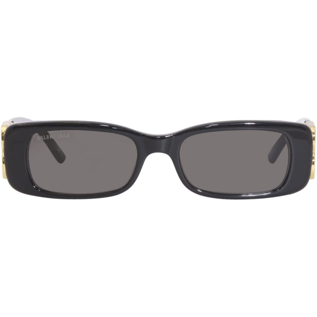 Balenciaga BB 0096 S col. 001 è un occhiale da sole da donna in acetato nero lucido e calibro 51.