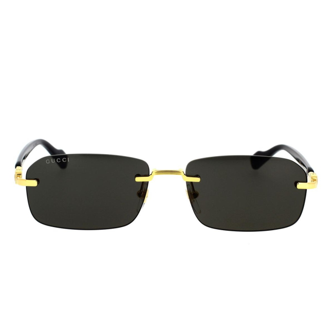 Gucci GG 1221 S col. 001 è un occhiale da sole da uomo in metallo oro e calibro 56.