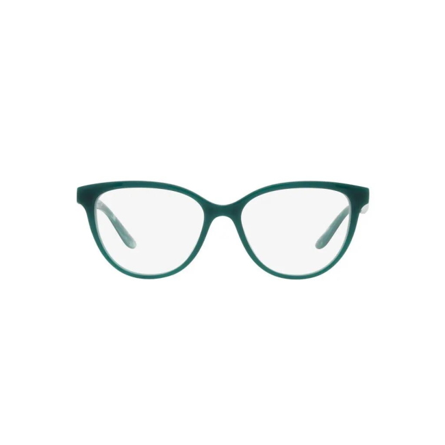 Giorgio Armani AR 7228 U col. 5970 è una montatura da vista in acetato verde petrolio interno effetto marmo e calibro 53.