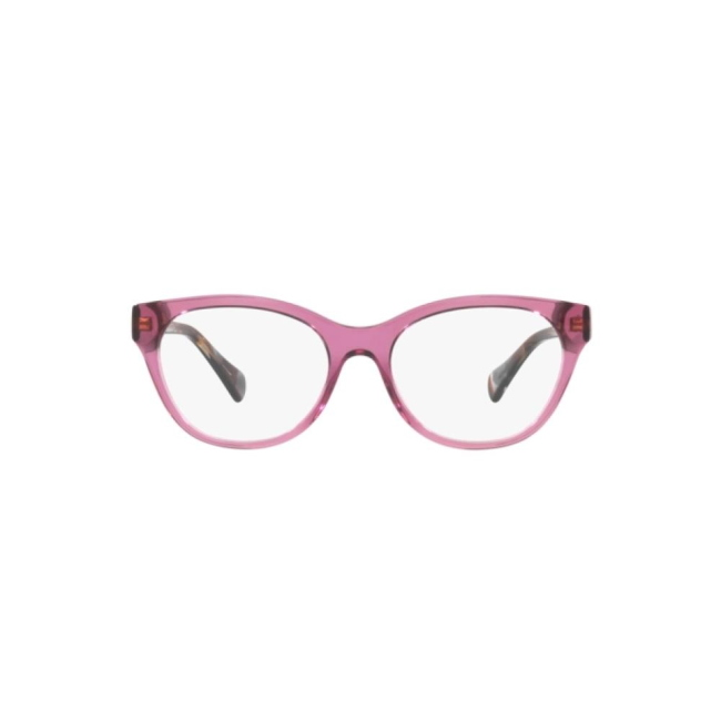 Ralph RA 7141 col. 6008 è una montatura da vista in acetato viola trasparente e calibro 54.