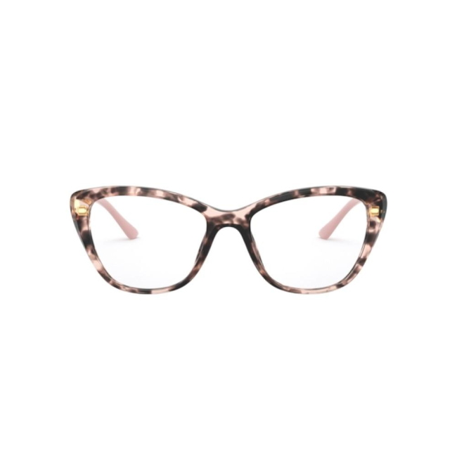 Prada VPR 04W col. ROJ-1O1 è una montatura da vista in acetato havana rosa e calibro 52.
