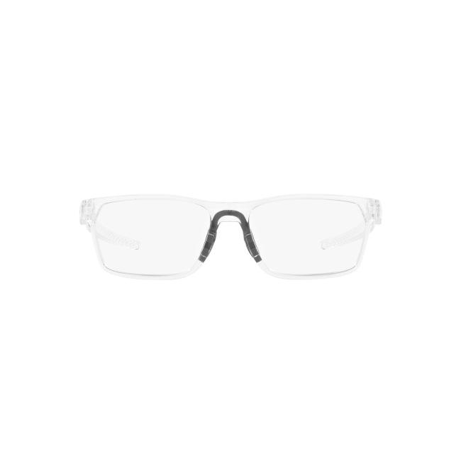 Oakley OX 8032 0655 HEX JECTOR col. 06 è una montatura da vista in acetato trasparente e calibro 55.