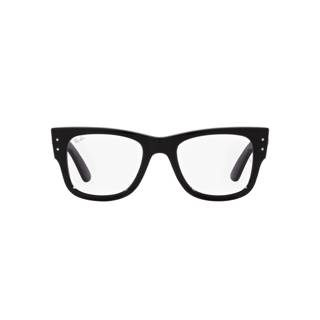 Ray-Ban RB 0840 V MEGA WAYFARER col. 2000 è una montatura da vista in acetato nero lucido e calibro 51.
