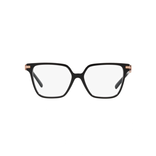 Tiffany & Co. TF 2234 B col. 8001 è una montatura da vista da donna in acetato nero lucido, dalla forma squadrata e calibro 54.