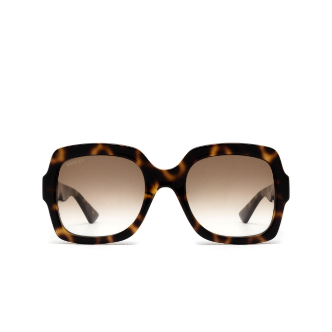 Gucci GG 1337 S col. 003 è un occhiale da sole da donna in acetato marrone tartarugato e calibro 54.