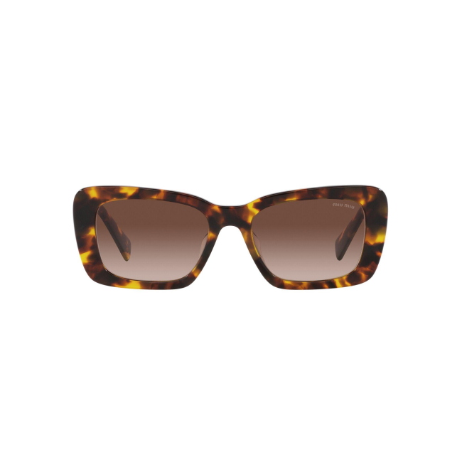 Miu Miu SMU 07Y col. VAU-6S1 è un occhiale da sole in acetato marrone tartarugato e calibro 53.