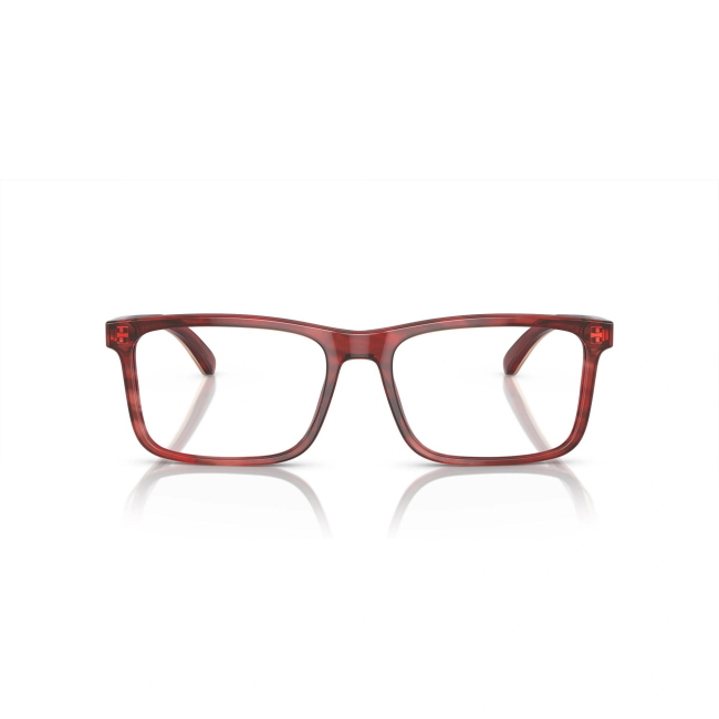Emporio Armani EA 3227 col. 6053 è una montatura da vista da uomo in bordo' striato bordeaux, dalla forma pillow e calibro 56.