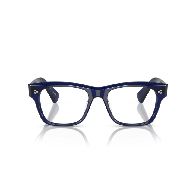 Oliver Peoples OV 5524 U BIRELL col. 1566 è una montatura da vista da donna in acetato blu scuro, dalla forma pillow e calibro 52.