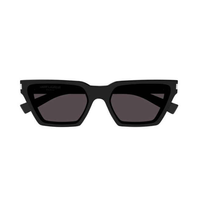 Saint Laurent SL 633 CALISTA col. 001 è un occhiale da sole in acetato nero lucido e calibro 57.