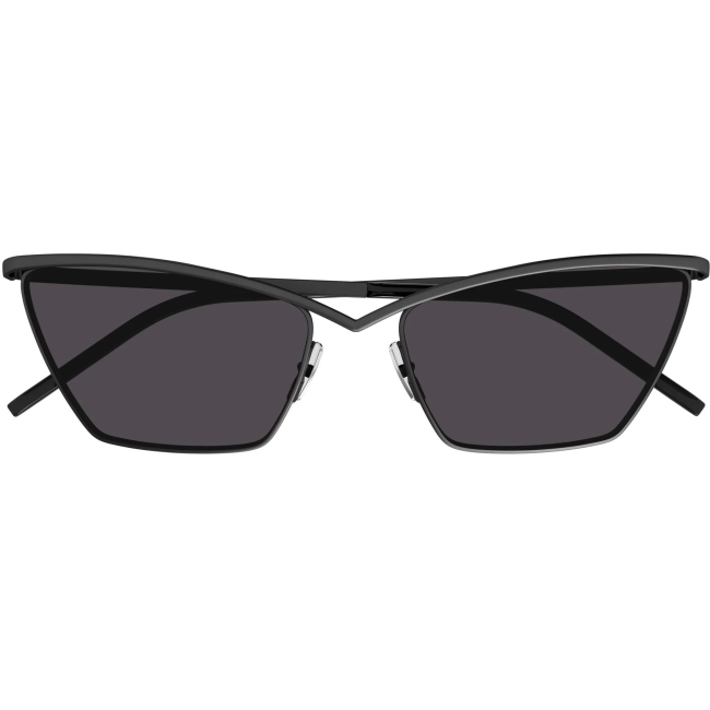 Saint Laurent SL 637 col. 001 è un occhiale da sole in metallo nero opaco e calibro 57.