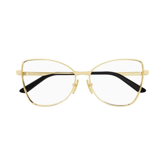 Balenciaga BB 0282 O col. 002 è una montatura da vista in metallo oro e calibro 59.