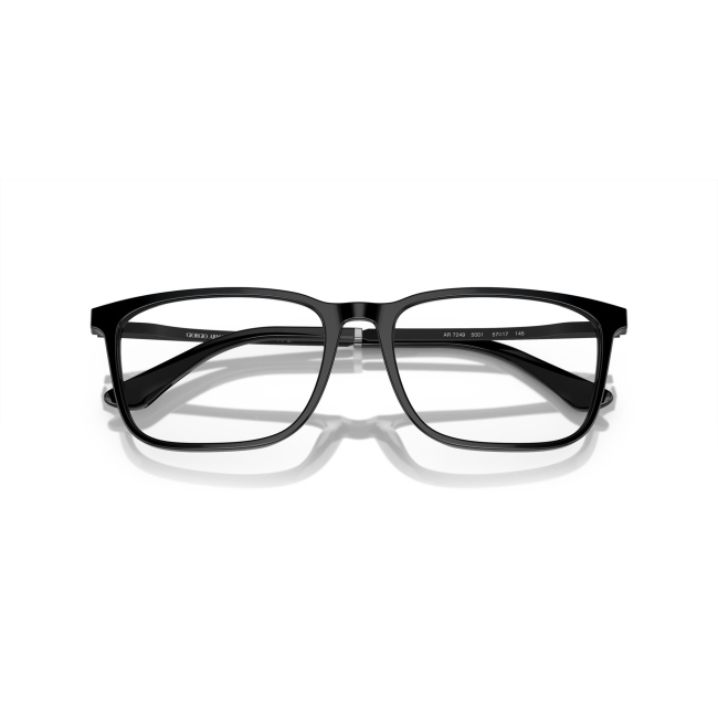 Giorgio Armani AR 7249 col. 5001 è una montatura da vista in acetato e metallo nero e calibro 57.