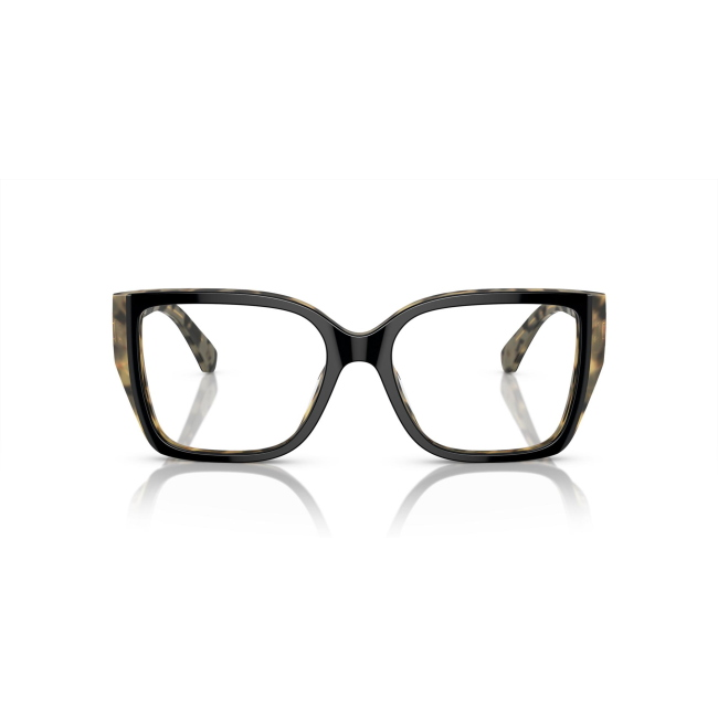 MICHAEL KORS MK 4115U CASTELLO col. 3950 è una montatura da vista da donna in acetato nero, ambra tartarugato, dalla forma squadrata e calibro 52.