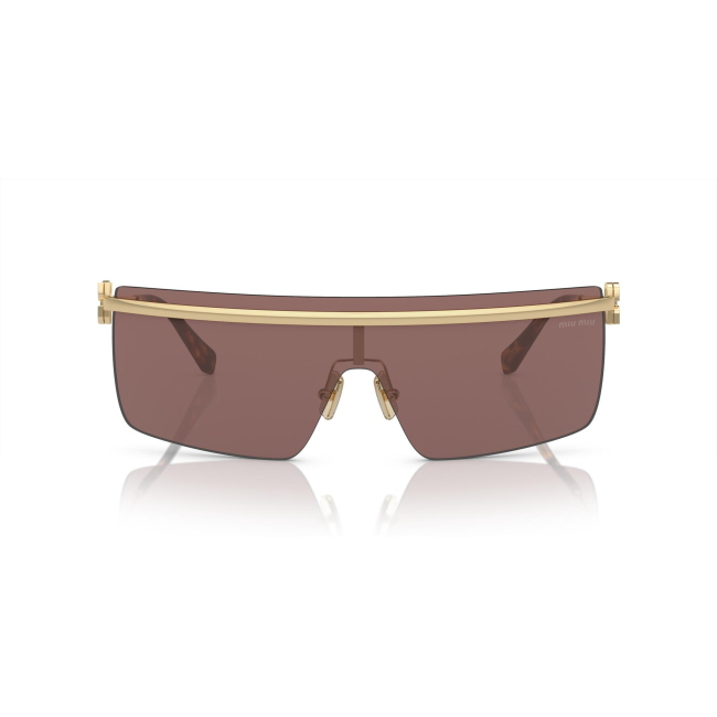 Miu Miu SMU 50Z col. ZVN-70D è un occhiale da sole da donna in metallo oro pallido, dalla forma irregolare e calibro 42.