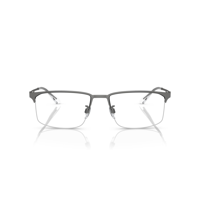 Emporio Armani EA 1143 col. 3001 è una montatura da vista da uomo in metallo nero opaco, dalla forma pillow e calibro 57.