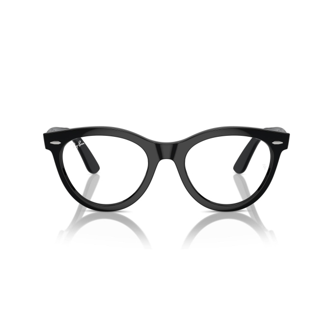 Ray-Ban RB 2241V WAYFARER WAY col. 2000 è una montatura da vista in acetato nero lucido e calibro 51.