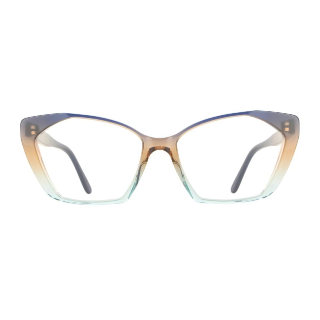 Vanni V 6812 col. A54 è una montatura da vista in acetato blu che sfuma azzurro e calibro 55.