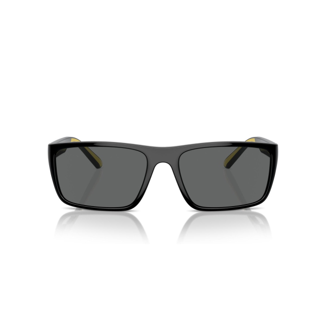 SCUDERIA FERRARI FZ 6003U col. 501/87 è un occhiale da sole in acetato nera con dettagli gialli e calibro 59.