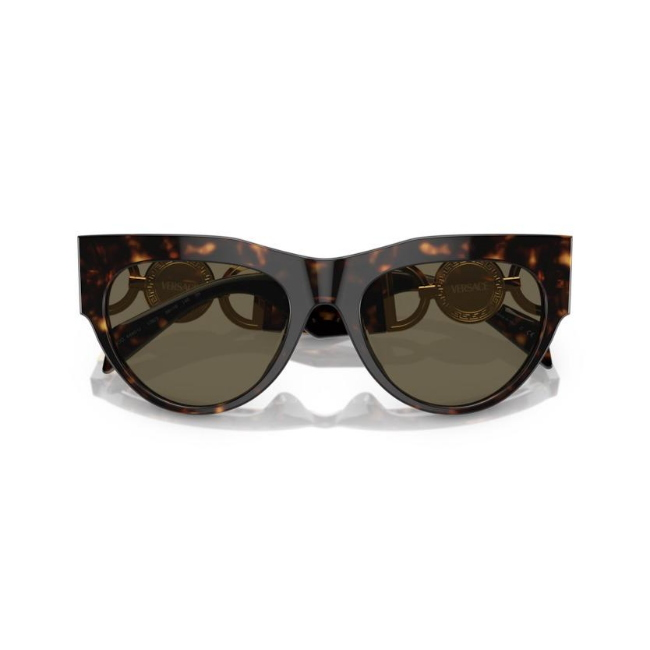 VERSACE VE 4440 U col. 108/3 è un occhiale da sole in acetato marrone tartarugato e calibro 56.