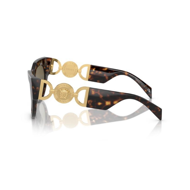 VERSACE VE 4440 U col. 108/3 è un occhiale da sole in acetato marrone tartarugato e calibro 56.