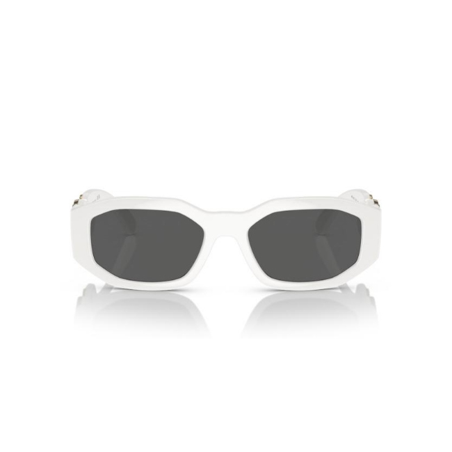 Versace 4361 col. 401/87 è un occhiale da sole da uomo in acetato bianco, dalla forma irregolare e calibro 53.