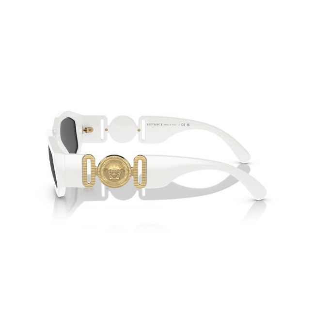 Versace 4361 col. 401/87 è un occhiale da sole da uomo in acetato bianco, dalla forma irregolare e calibro 53.