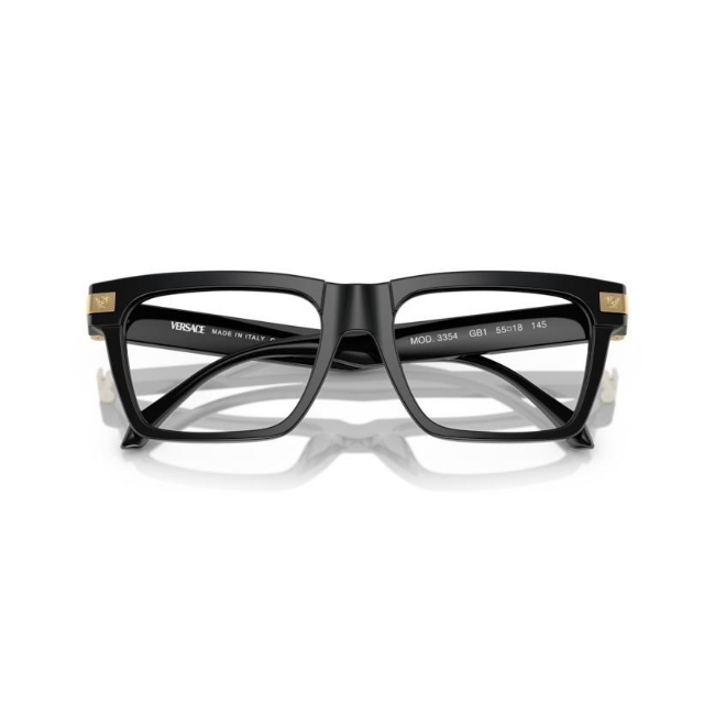 VERSACE VE3354 col. GB1 è una montatura da vista da uomo in acetato, dalla forma rettangolare e calibro 55.