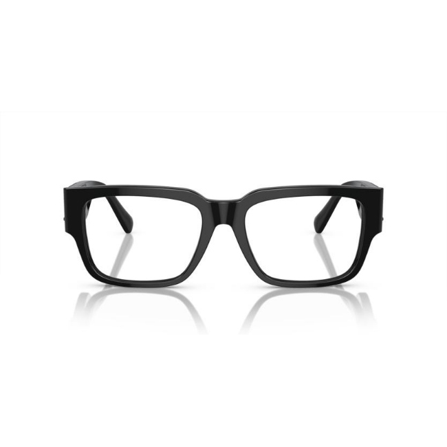 Versace VE 3350 col. 5360 è una montatura da vista da uomo in acetato nero lucido, dalla forma squadrata e calibro 55.
