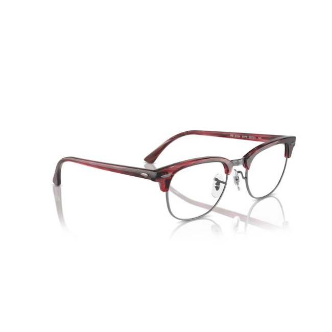 Ray-Ban RB 5154 CLUBMASTER col. 8376 è una montatura da vista in acetato striato rosso e calibro 51.